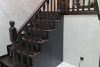 Обшивка бетонной лестницы по индивидуальному проекту, массив дуба